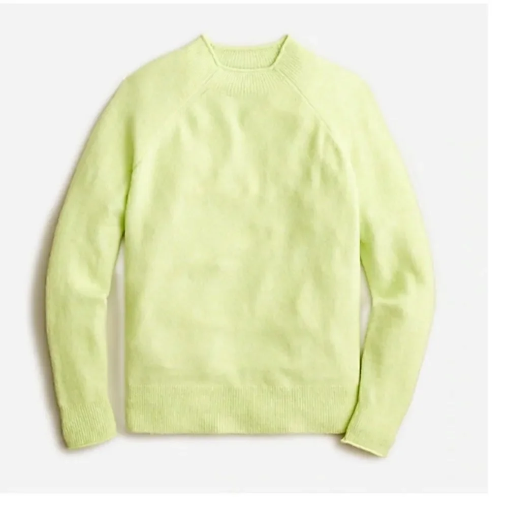 J. Crew Rollneck Sweater in Supersoft yarn . Style Bd613 crisp lettuce yellow